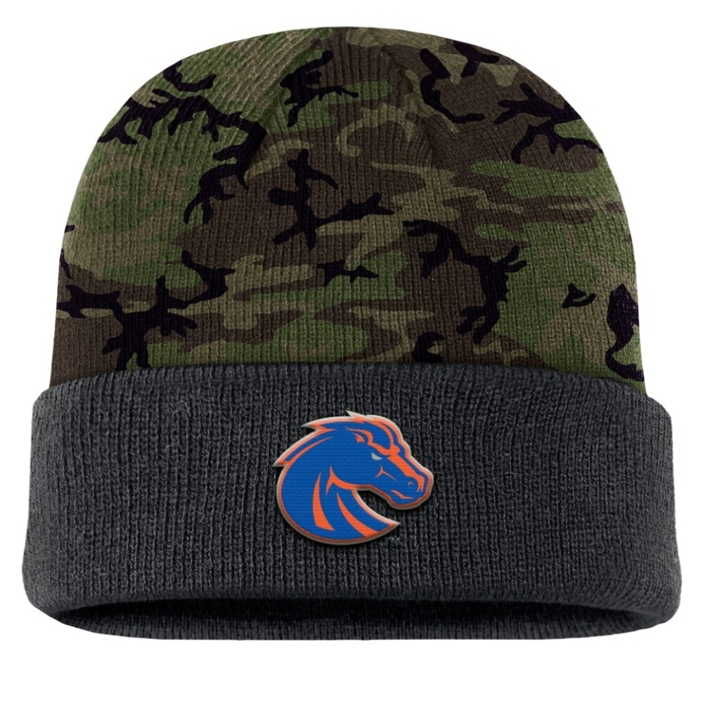 Nike Boise State Broncos Military Appreciation Cuffed Knit Beanie Camo USA